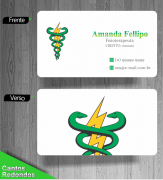 cartão de visita com logotipo da fisioterapia