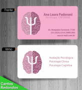 cartão de visita moderno nas cores da psicologia
