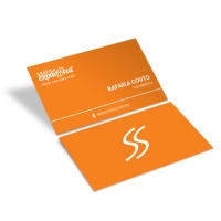 Cartão de Visita Econômico - Verniz Total Frente  - 8,5x4,7cm - Supremo 250 gr.